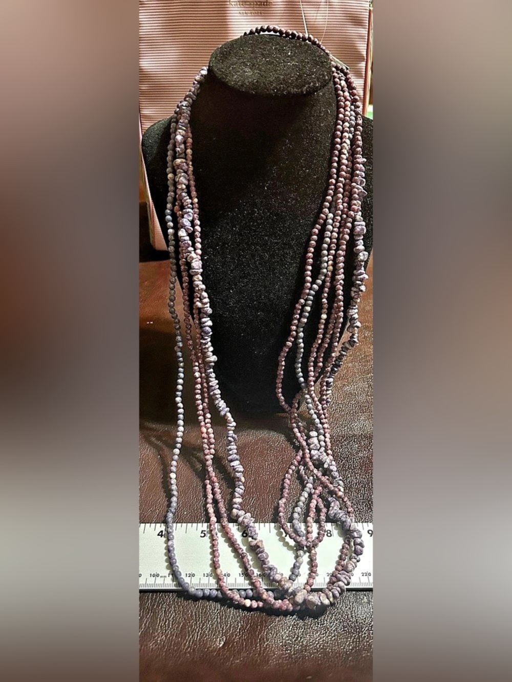 Vintage Estate Multistrand Beaded Necklace in Purple & Pink set of 5